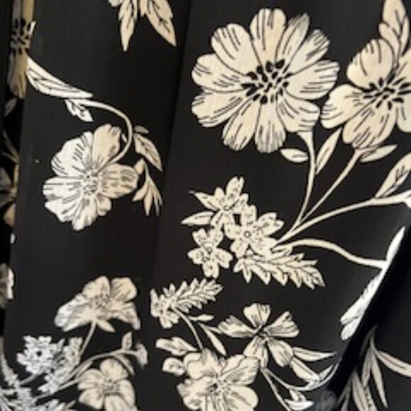 J. Crew Mercantile Maxi Dress Black/White Floral Tiered Strappy, Size 8 - Picture 10 of 11